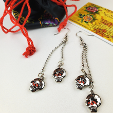 Load image into Gallery viewer, ED HARDY Earrings / Double Skull Earring