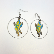 Load image into Gallery viewer, ED HARDY Earrings / Butterfly Hoop Earrings