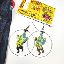 Load image into Gallery viewer, ED HARDY Earrings / Butterfly Hoop Earrings
