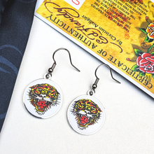 Load image into Gallery viewer, ED HARDY Earrings / Tiger, Heart, Panther Earrings