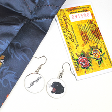 Load image into Gallery viewer, ED HARDY Earrings / Tiger, Heart, Panther Earrings