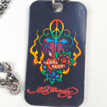 Load image into Gallery viewer, ED HARDY Necklace / True Love Dog Tag Peace