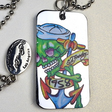 Load image into Gallery viewer, ED HARDY Necklace / Skull Dog Tag