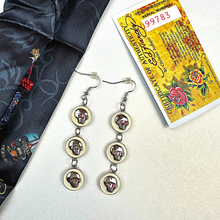 Load image into Gallery viewer, ED HARDY Earrings / Triple Skull Earring In Base Metal