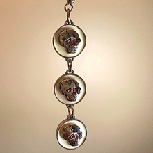 Load image into Gallery viewer, ED HARDY Earrings / Triple Skull Earring In Base Metal