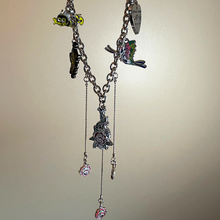 Load image into Gallery viewer, ED HARDY Necklace / Triple Rose Drop Necklace