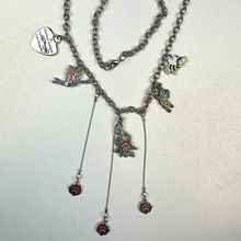 Load image into Gallery viewer, ED HARDY Necklace / Triple Rose Drop Necklace