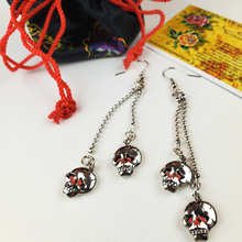 Charger l&#39;image dans la galerie, ED HARDY Earrings / Double Skull Earring
