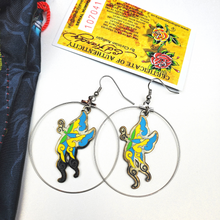 Load image into Gallery viewer, ED HARDY Earrings / Butterfly Hoop Earrings
