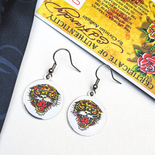 Charger l&#39;image dans la galerie, ED HARDY Earrings / Tiger, Heart, Panther Earrings
