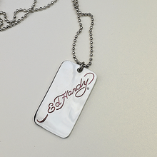 Charger l&#39;image dans la galerie, ED HARDY Necklace / True Love Dog Tag Peace
