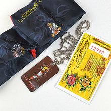 Load image into Gallery viewer, ED HARDY Necklace / Death Before Dishonor With Bird Color
