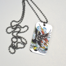 Load image into Gallery viewer, ED HARDY Necklace / Eagle Single Dog Tag
