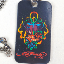 Charger l&#39;image dans la galerie, ED HARDY Necklace / True Love Dog Tag Peace
