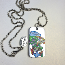 Load image into Gallery viewer, ED HARDY Necklace / Skull Dog Tag
