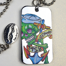 Charger l&#39;image dans la galerie, ED HARDY Necklace / Skull Dog Tag
