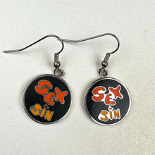 Load image into Gallery viewer, ED HARDY Earrings / Sex &amp; Sin Earrings
