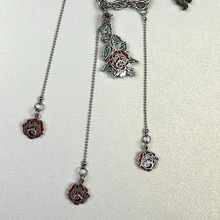 Load image into Gallery viewer, ED HARDY Necklace / Triple Rose Drop Necklace
