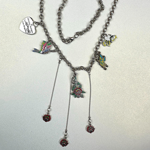 Load image into Gallery viewer, ED HARDY Necklace / Triple Rose Drop Necklace
