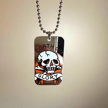 Load image into Gallery viewer, ED HARDY Necklace / Death Or Glory Single Dog Tag With Skull
